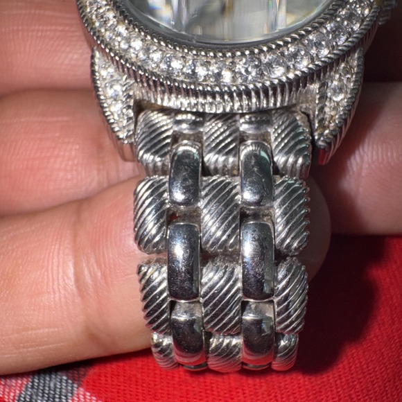 Judith Ripka MOP Roman Numerals CZ Watch EXCELLENT CONDITION main image 5
